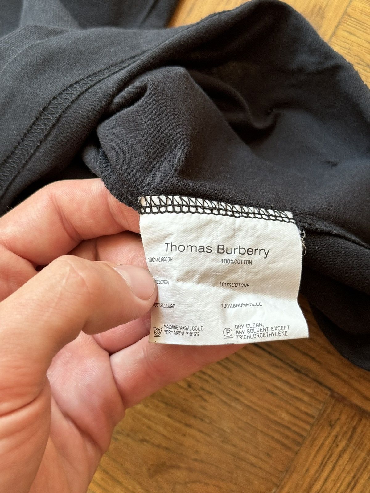 Burberry × Designer × Vintage Thomas Burberry by Burberry t shirt Black Size US XL / EU 56 / 4 - 8 Thumbnail