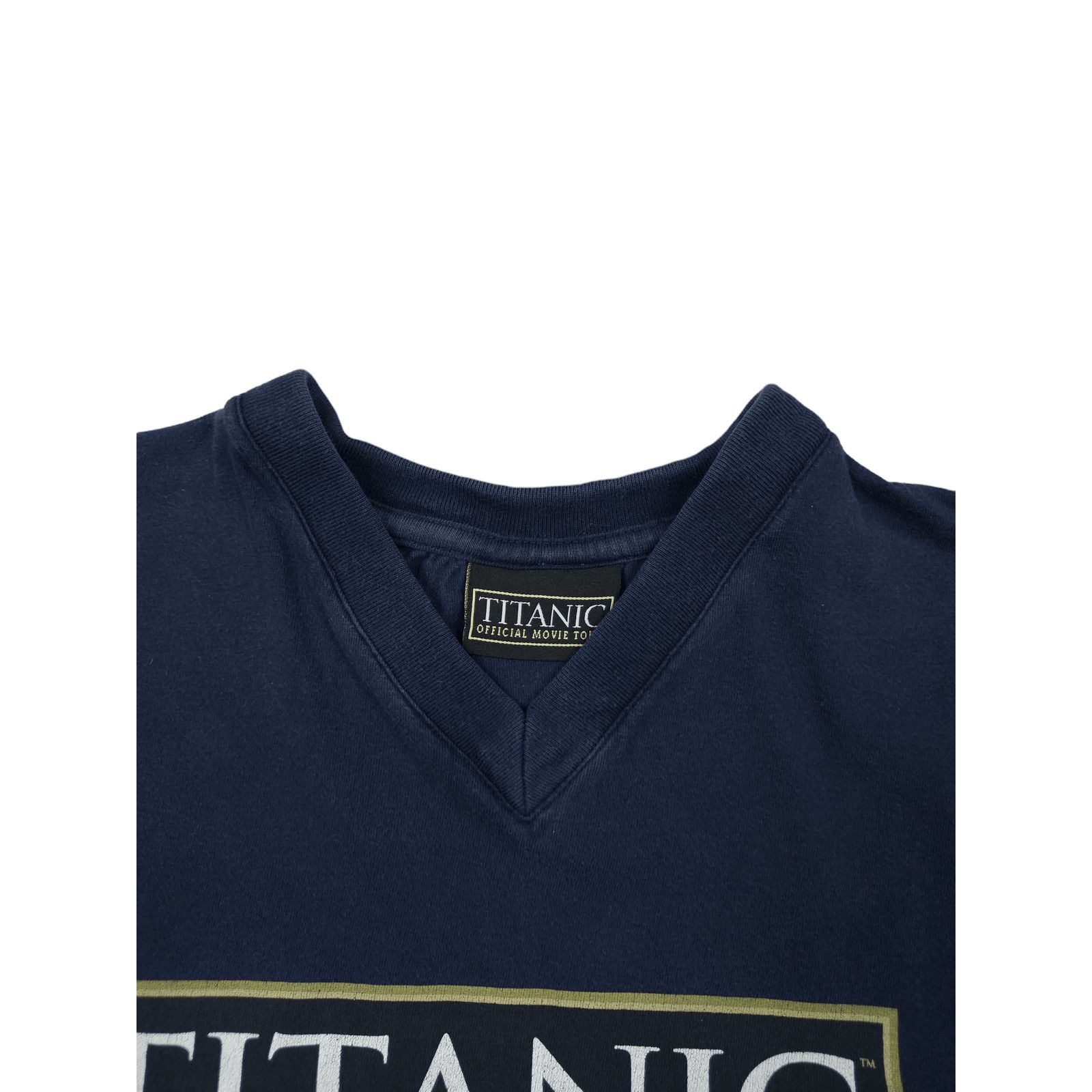 Vintage 💎1998 T-shirt Navy Official Movie Tour Titanic Navy Gray Size US M / EU 48-50 / 2 - 5 Thumbnail