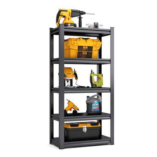 Designer × Homemade 35.4"W x 15.7"D x 72"H Heavy Duty 5-Tier Metal Shelving Unit Size US L / EU 52-54 / 3 - 1 Thumbnail