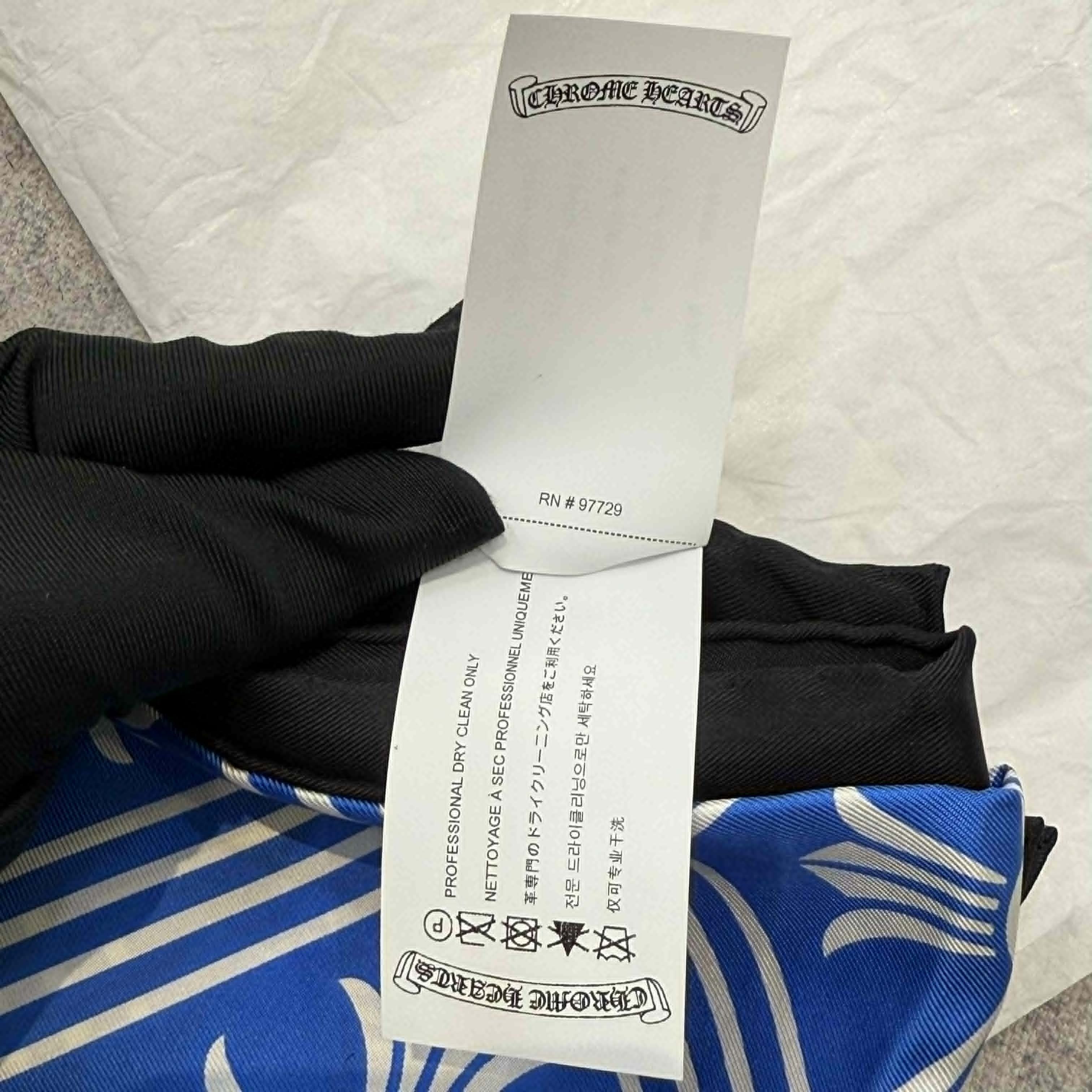 Chrome Hearts CHROME HEARTS Blue Plus Silk Scarf Size ONE SIZE - 3 Thumbnail