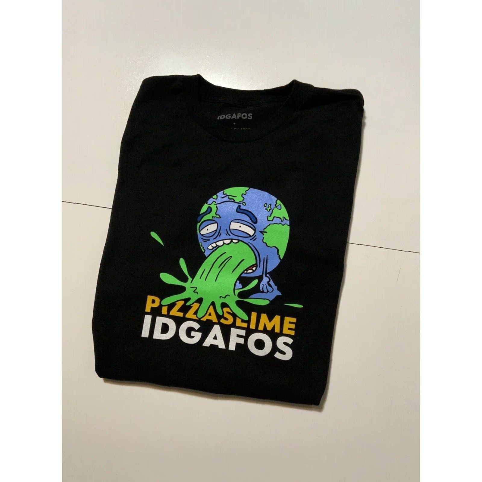 Vintage Pizza Slime X IDGAFOS Dillon Francis Earth World Puke Merch Graphic T-shirt Sz.L Men Black L Shirt Size US L / EU 52-54 / 3 - 2 Thumbnail