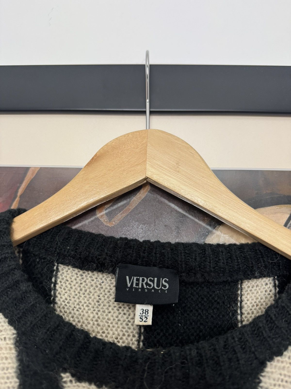 Versace Versus Versace Vintage Designer Knit Sweater High End Luxury Size US L / EU 52-54 / 3 - 3 Thumbnail