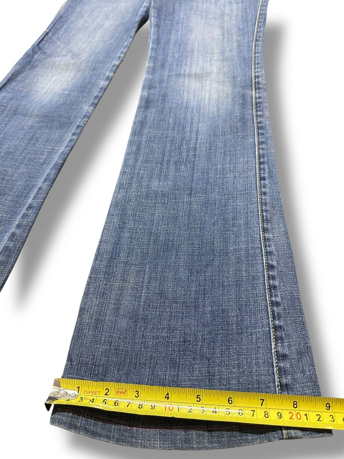 Japanese Brand Striked Jeans With Flare and Bootcut Style Faded Wash Size US 30 / EU 46 - 16 Thumbnail