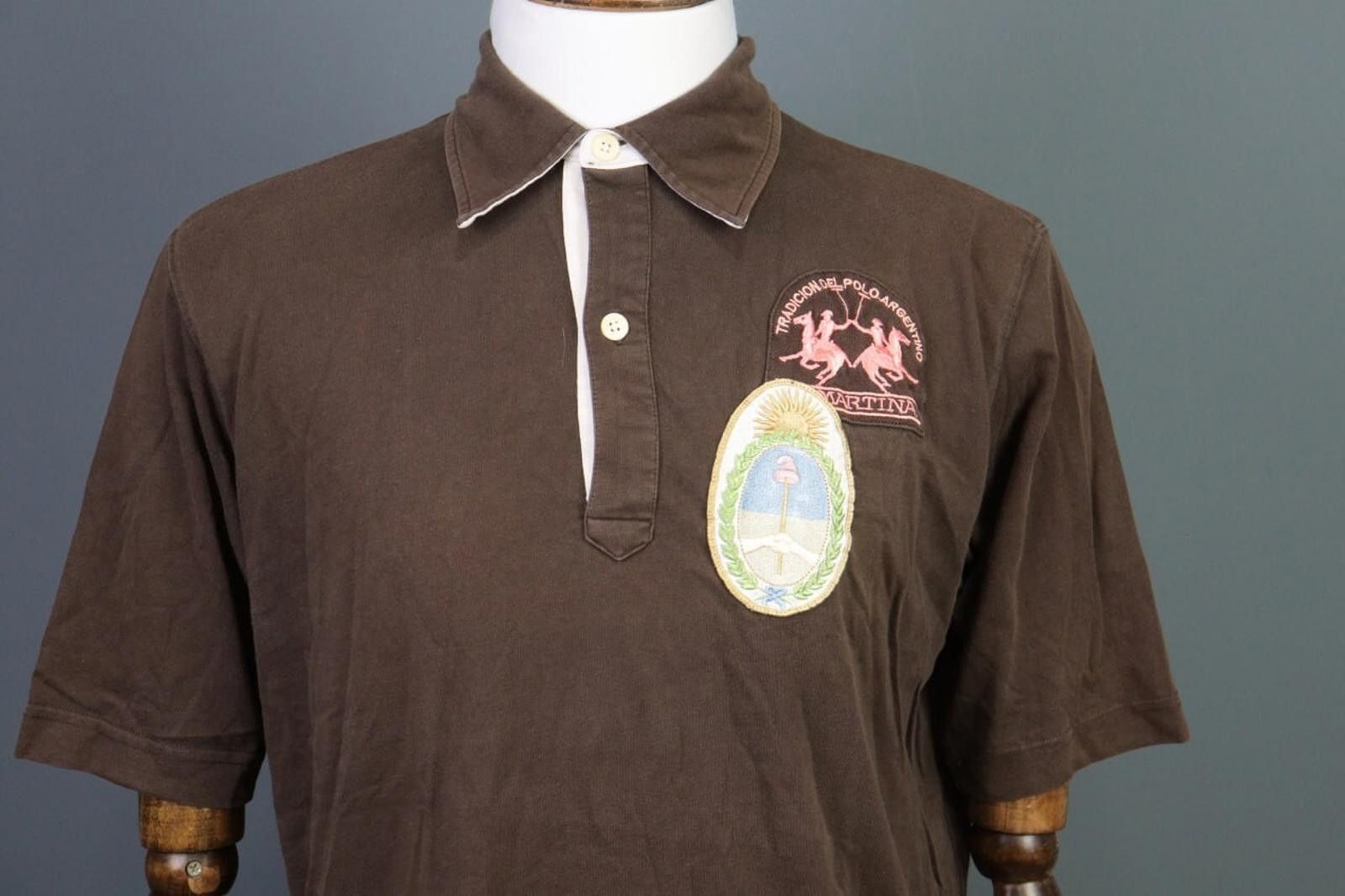 La Martina La Martina Brown Short Sleeve Polo Shirt Size XL Size US XL / EU 56 / 4 - 2 Thumbnail