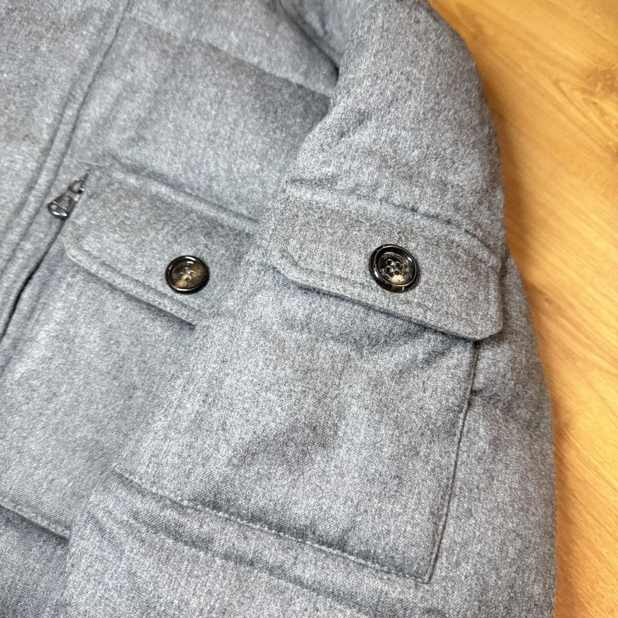 Moncler Moncler Aymon Giubbotto Hooded WOOL Down Puffer Jacket Parka Size US XXL / EU 58 / 5 - 10 Thumbnail