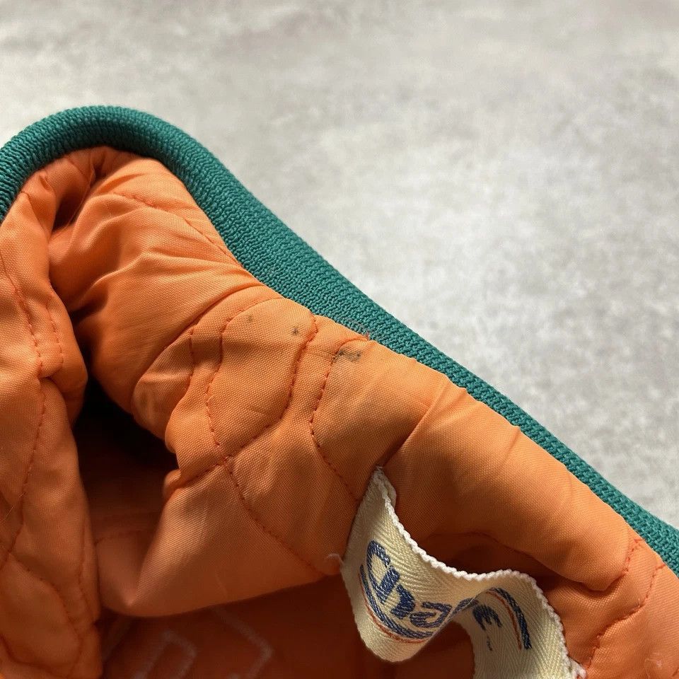 Chalk Line × NFL × Vintage MIAMI DOLPHINS CHALK LINE SATIN JACKET BOMBER SPELL OUT Size US M / EU 48-50 / 2 - 7 Thumbnail