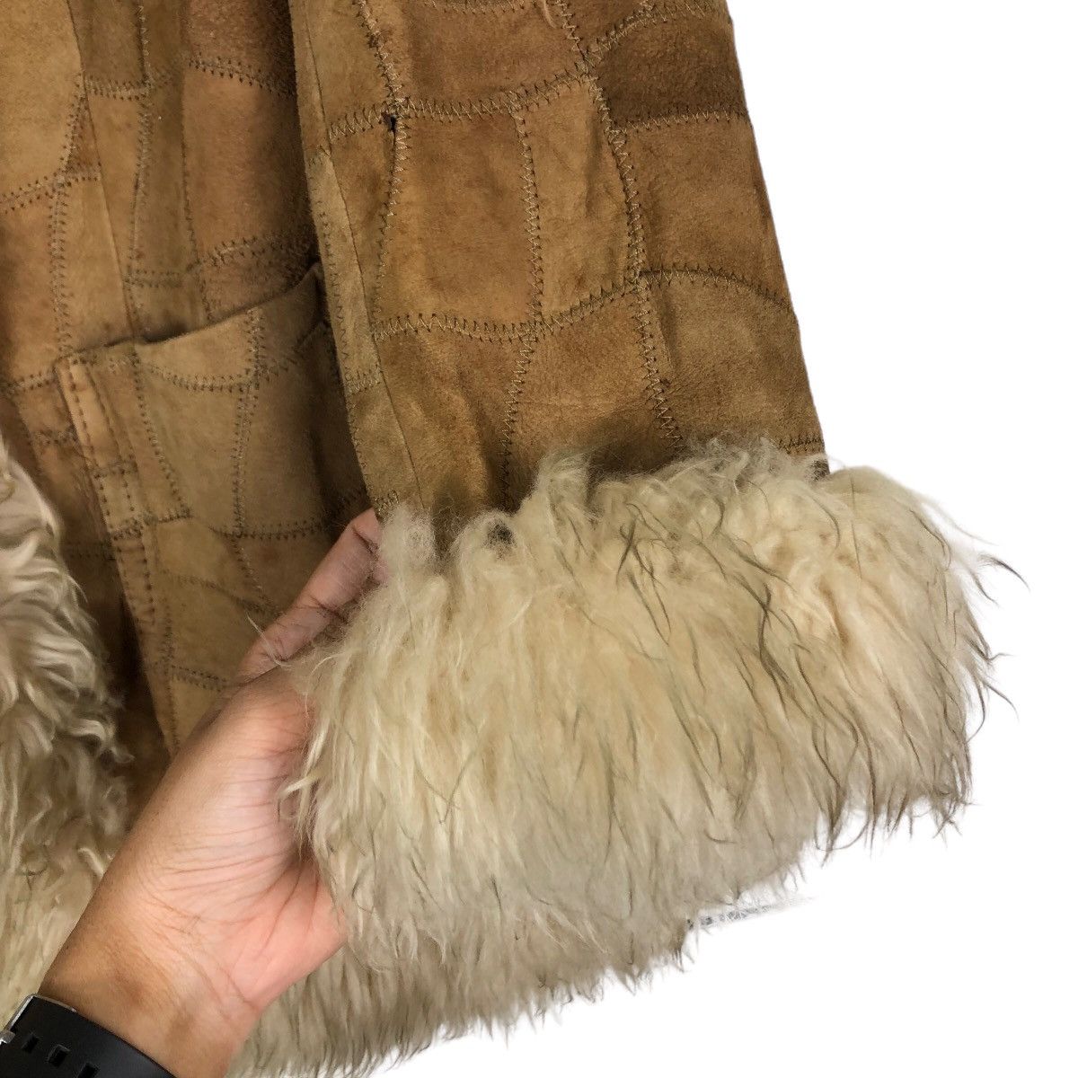 Japanese Brand 🔥Vintage Mink Fur Blanket Shearling Leather Jacket Kapital Size US M / EU 48-50 / 2 - 15 Thumbnail