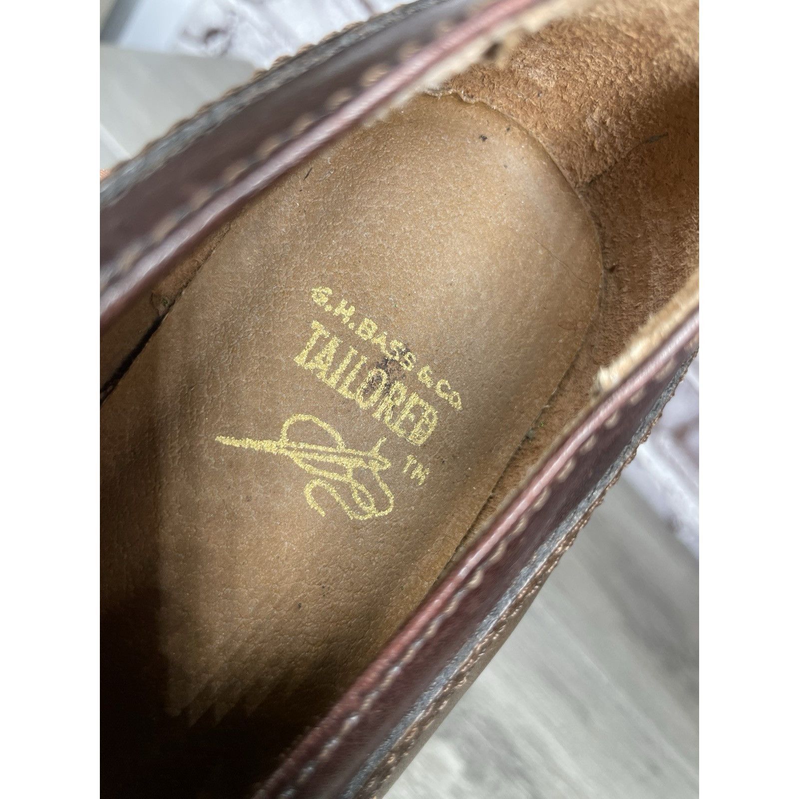 Bass G.H. Bass Tailored Brown Leather Wingtip Lace Oxfords Shoes Size US 7.5 / IT 37.5 - 10 Thumbnail