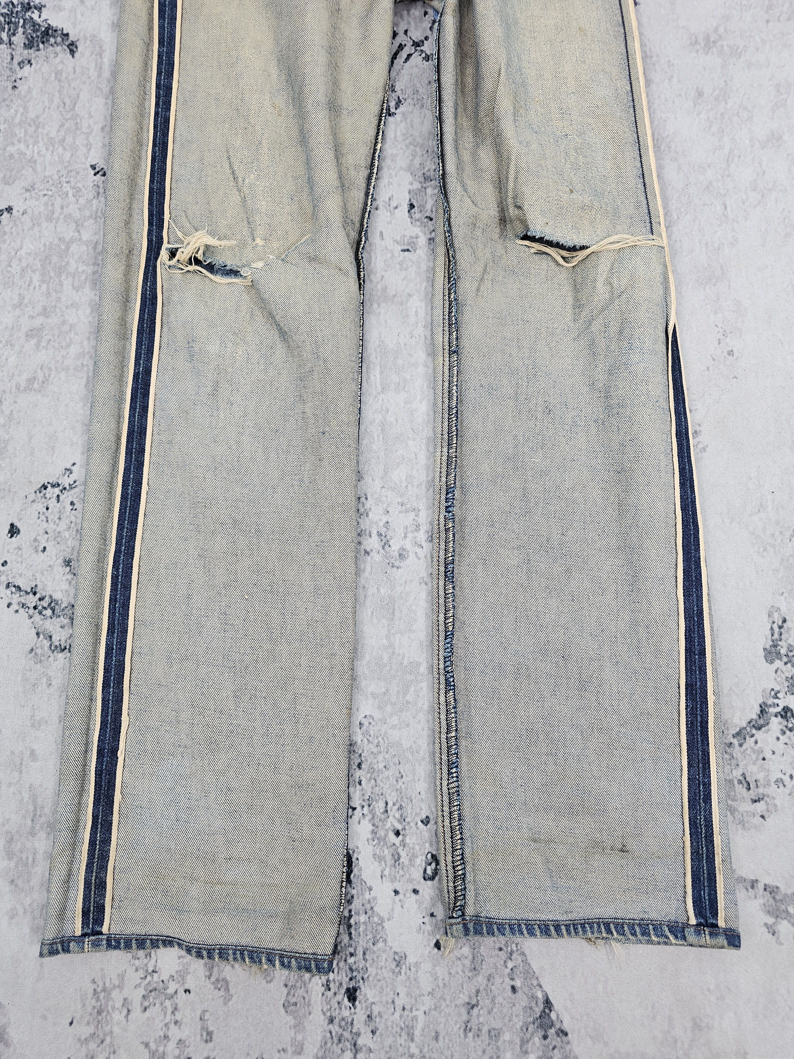 Levi's Vtg LEVIS 551 Z Ripped Selvedge Redline Big E Jeans L0452 Size US 30 / EU 46 - 9 Thumbnail