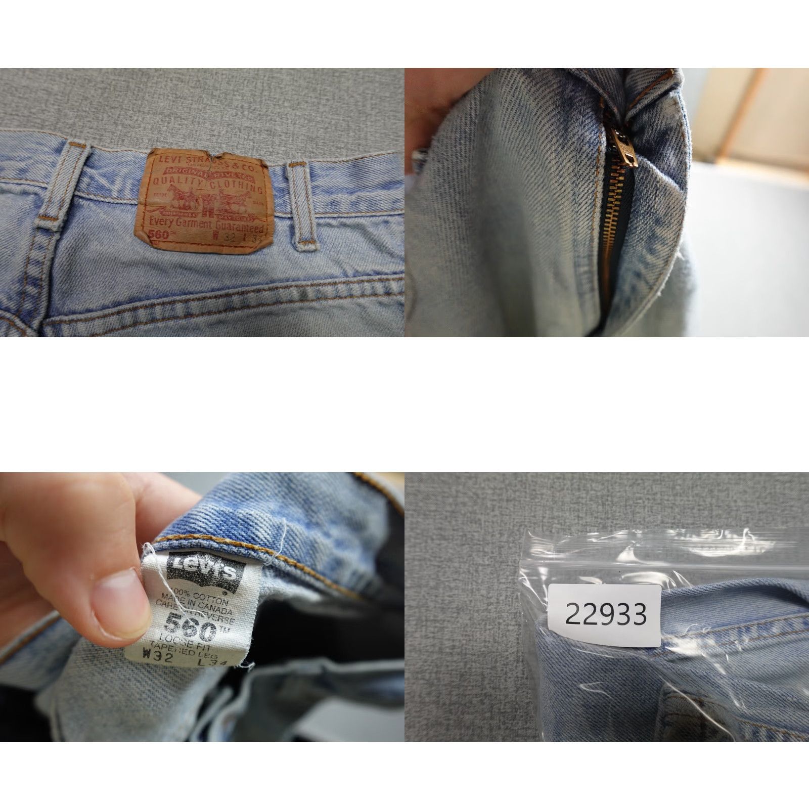 Levi's VINTAGE Levi's 560 Jeans Men 32x34 Blue Baggy Light Denim Loose Fit Tapered Leg Size US 32 / EU 48 - 9 Thumbnail