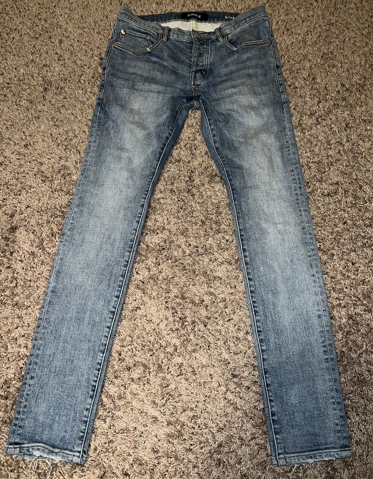 Purple Brand Purple Brand P001 Light Indigo Plain Vintage Size US 31 - 1 Thumbnail