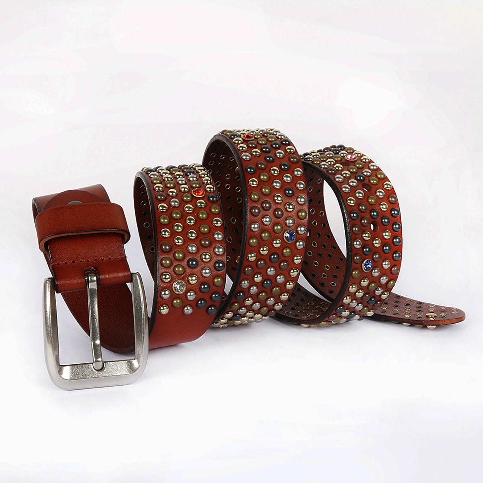 Other Strawberry Diamond Cowhide Leather Belt Size ONE SIZE - 8 Thumbnail