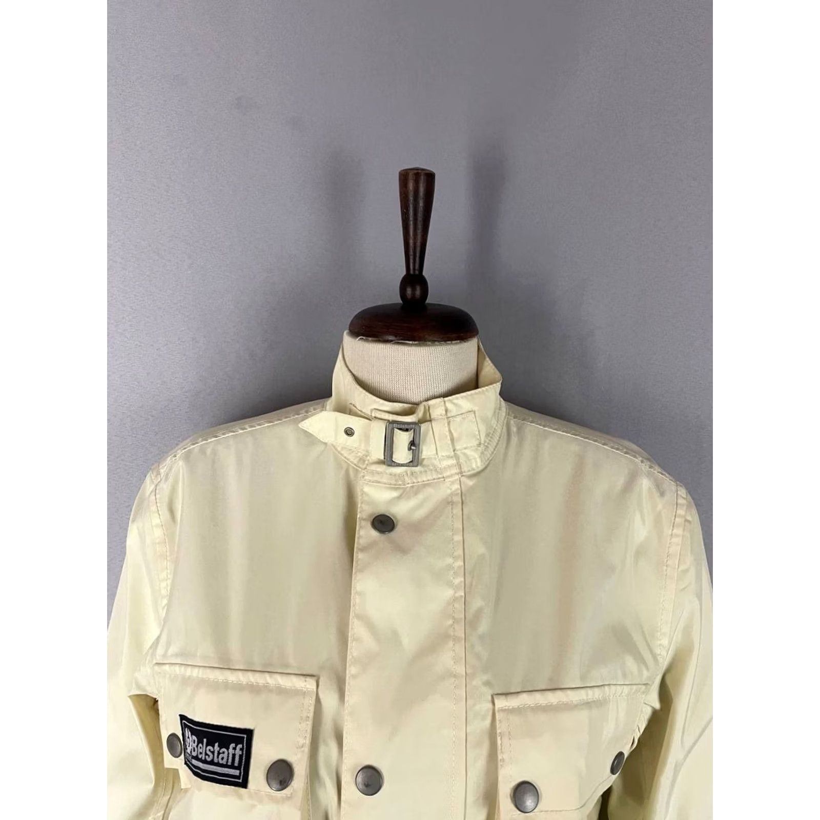 Belstaff Vintage Belstaff Rallymaster 350 Jacket Size 46 Beige Belted Motorcycle Womens Size ONE SIZE - 4 Thumbnail