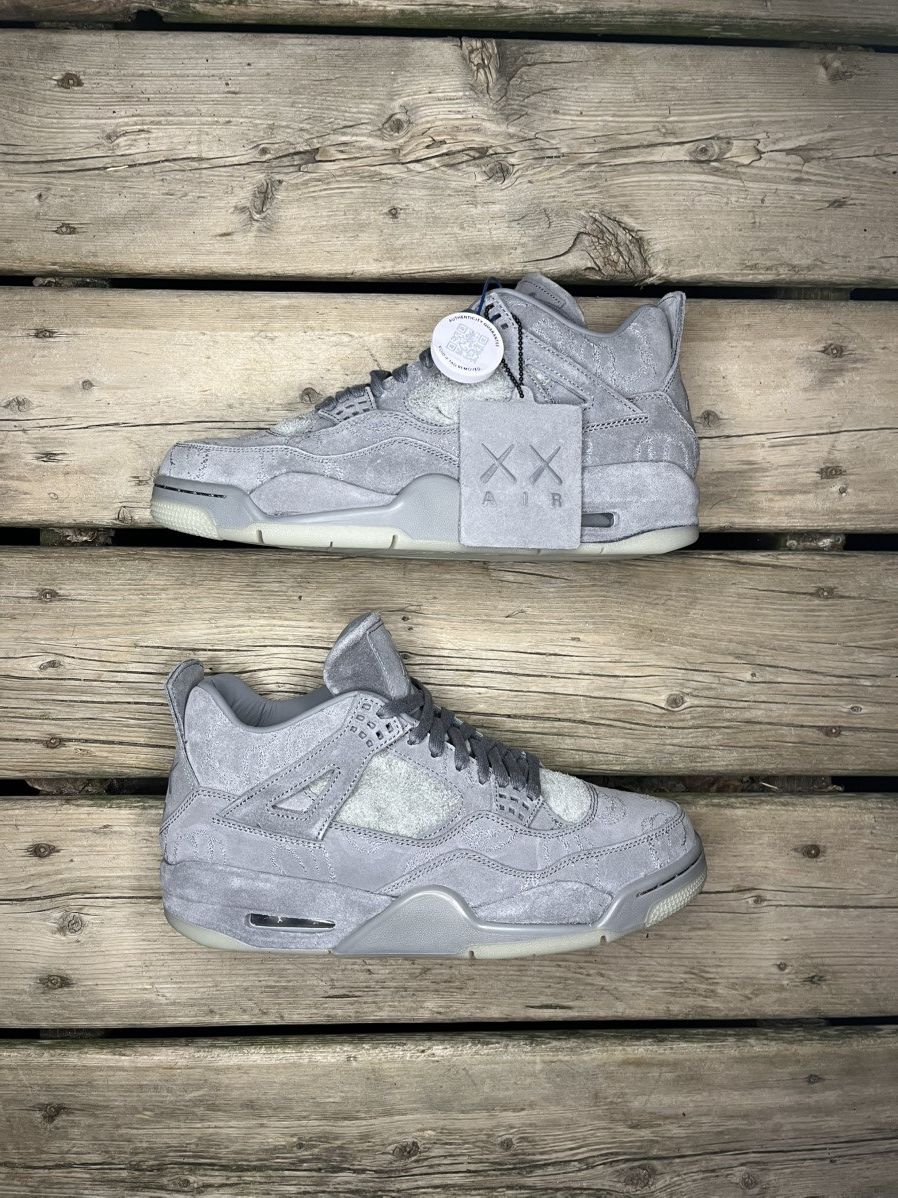 Jordan Brand × Kaws Kaws X Air Jordan Retro 4 Suede Grey Deadstock Size US 9.5 / EU 42-43 - 1 Thumbnail
