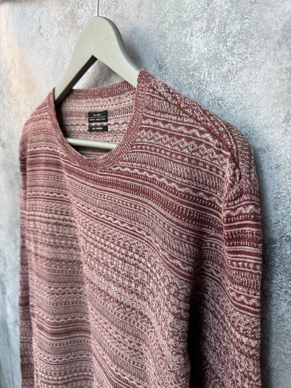 Allsaints AllSaints Maroon Cotton/Linen Halsey Crew Indigo Sweater Size US M / EU 48-50 / 2 - 6 Thumbnail