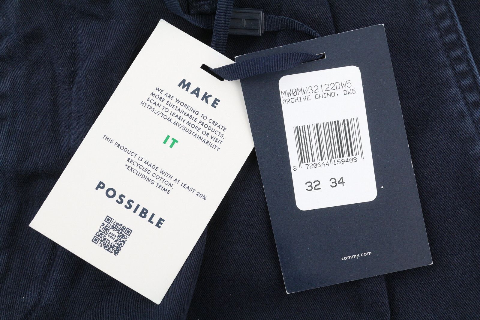 Tommy Hilfiger ARCHIVE CHINO W32/L34 Wide Tapered Pleat Leg Trousers 85137 Size US 32 / EU 48 - 7 Thumbnail