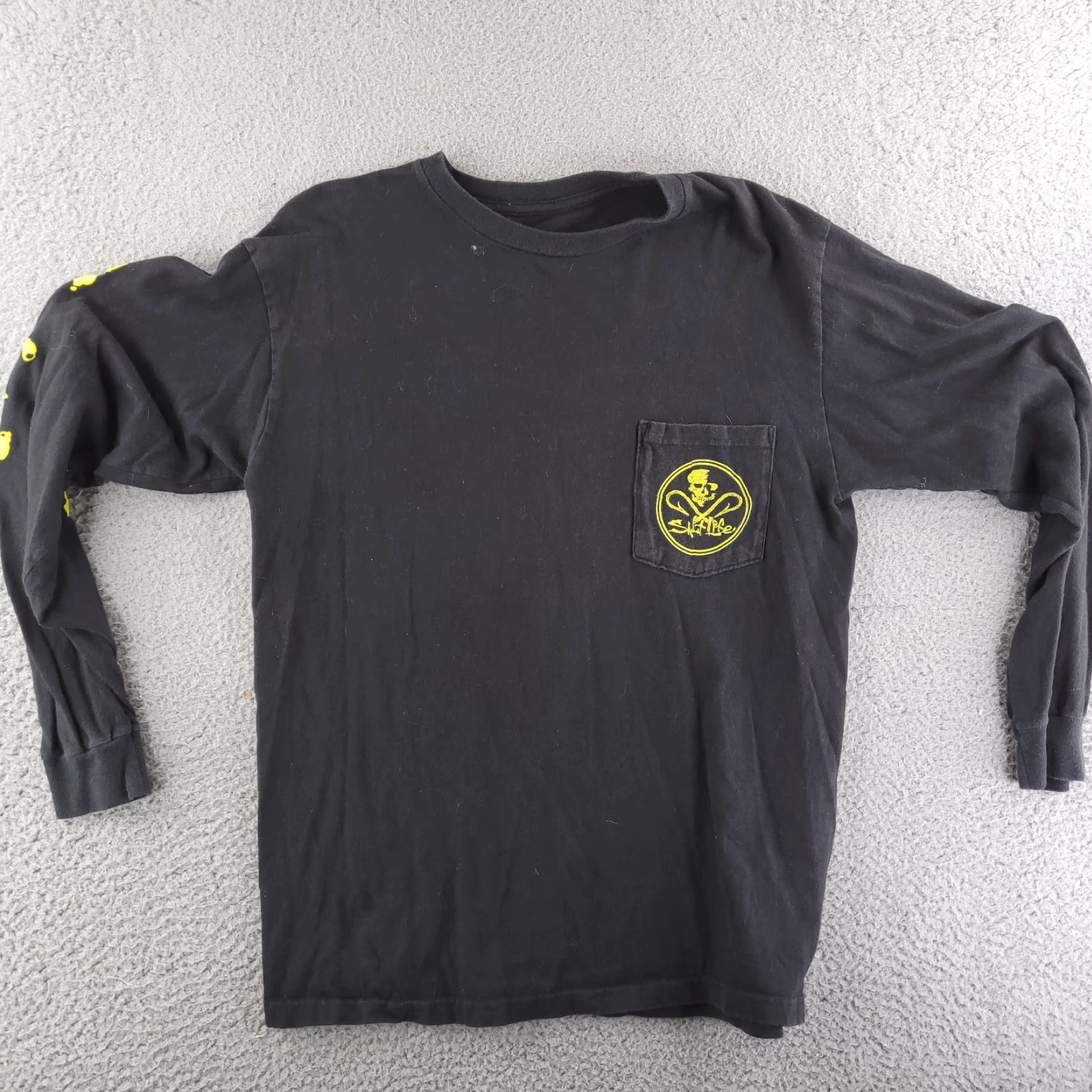 Vintage Salt Life Shirt Mens Small Long Sleeve Skull Crossbones Black Size US S / EU 44-46 / 1 - 4 Thumbnail