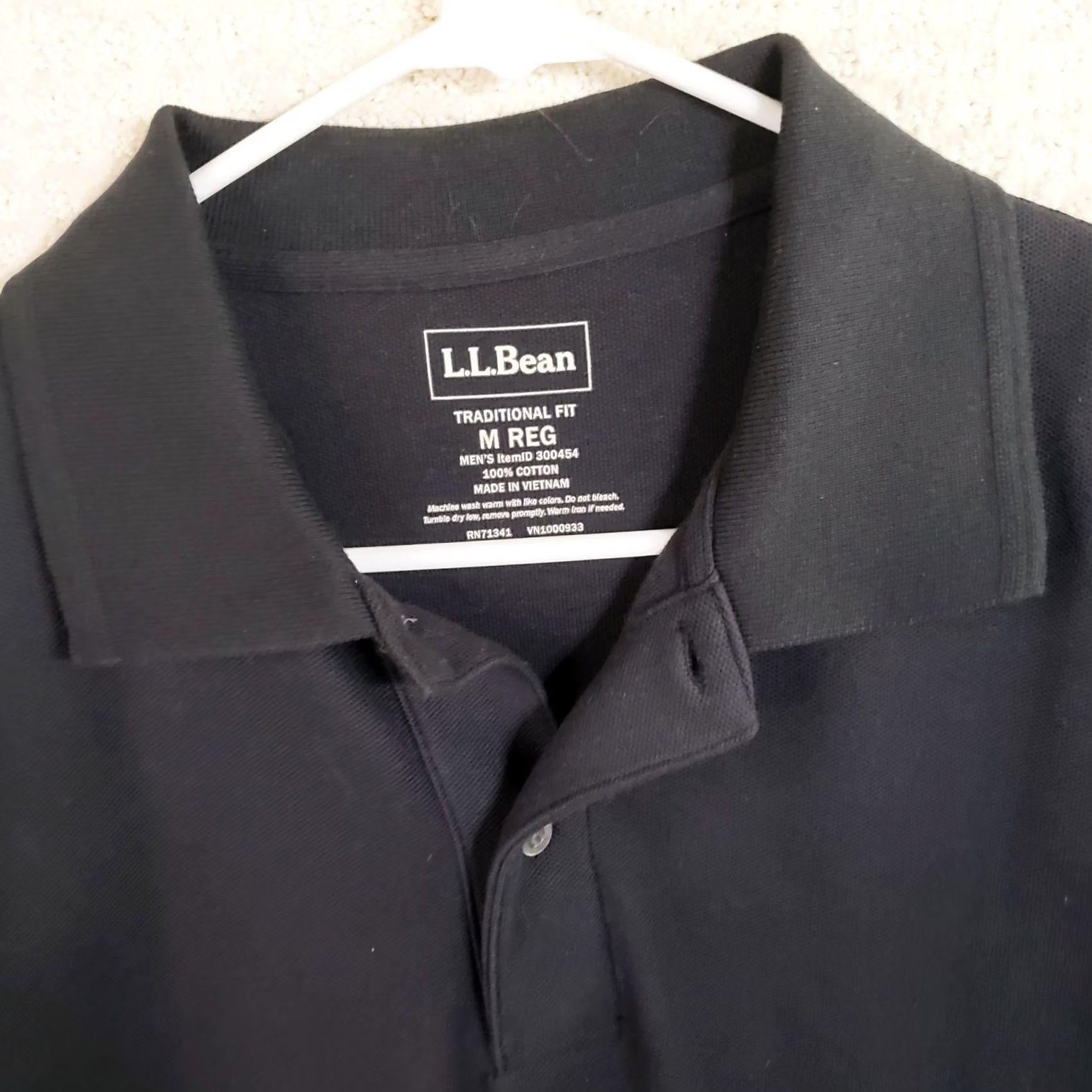 Vintage L.L. Bean Polo Shirt Black Regular Fit Short Sleeve Collared 100% Cotton Mens M Size US M / EU 48-50 / 2 - 4 Thumbnail