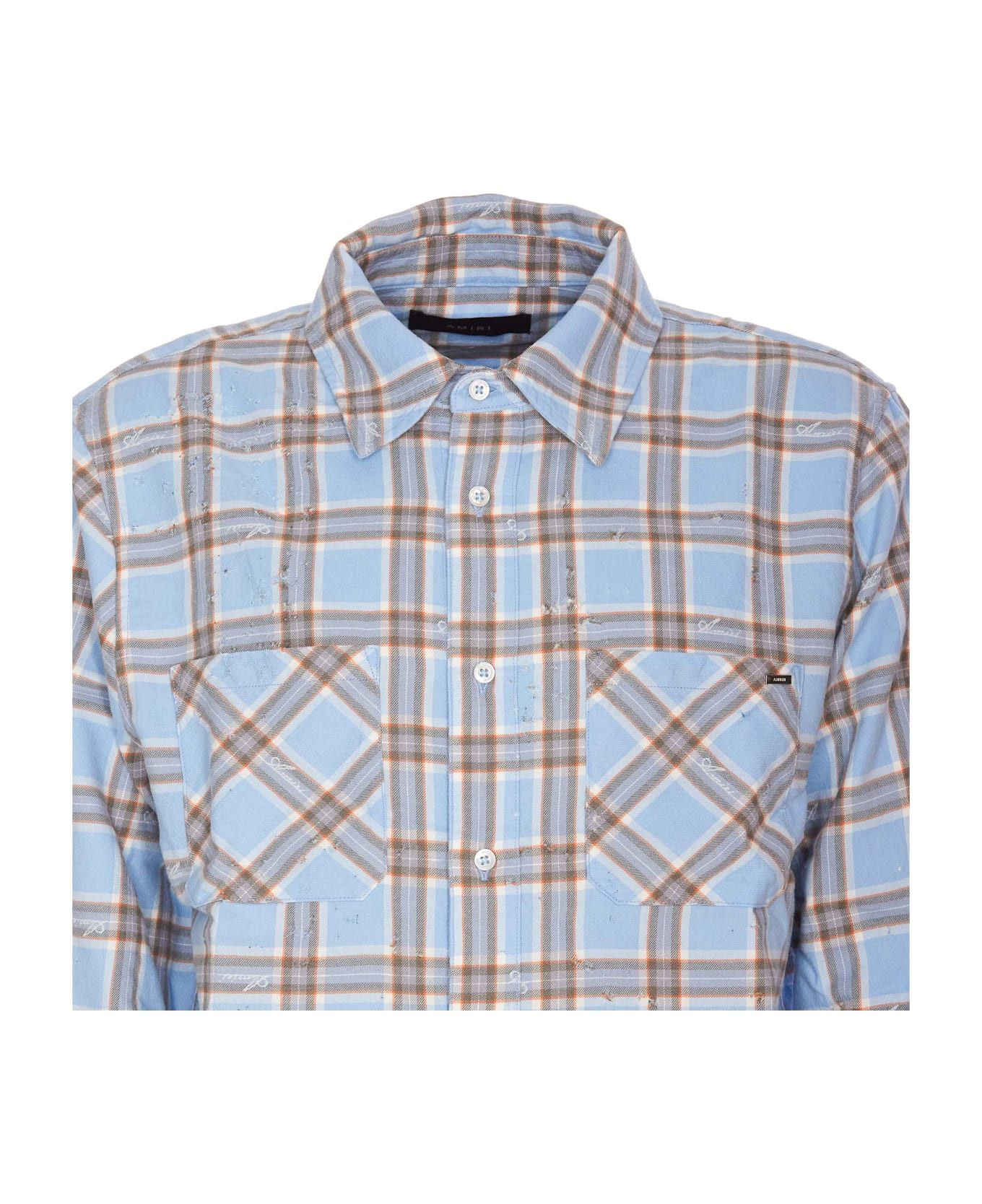 Amiri o1mle0326 Amiri Shotgun Flannel Button Shirt in Multicolor Size US L / EU 52-54 / 3 - 4 Thumbnail