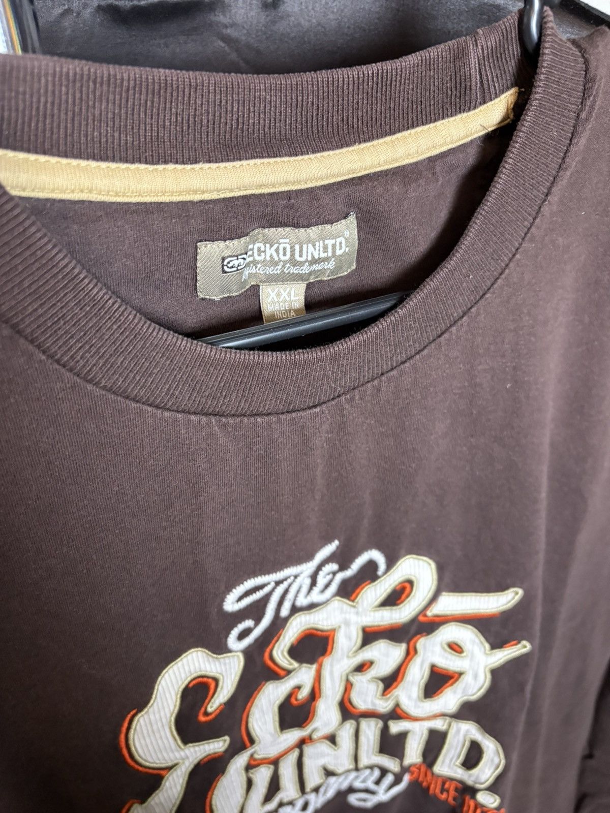 Ecko Unltd. × Vintage Y2K Ecko UnLtd Brown T-Shirt Size US XXL / EU 58 / 5 - 2 Thumbnail