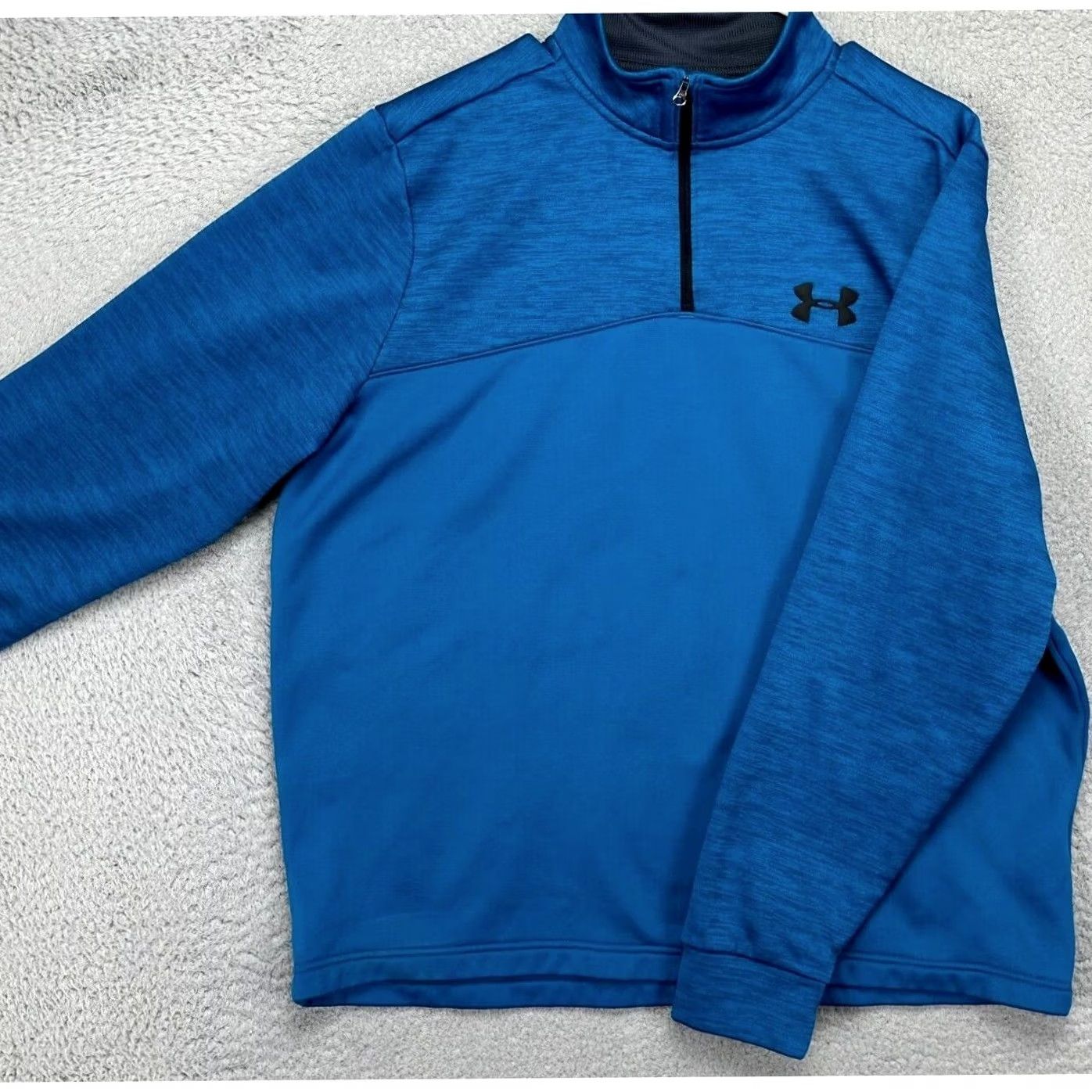 Under Armour Under Armour Sweater Men Large Blue Fleece Lined Quarter Zip Pullover Sweatshirt - - Retail Mens Size 44 Size US L / EU 52-54 / 3 - 3 Thumbnail