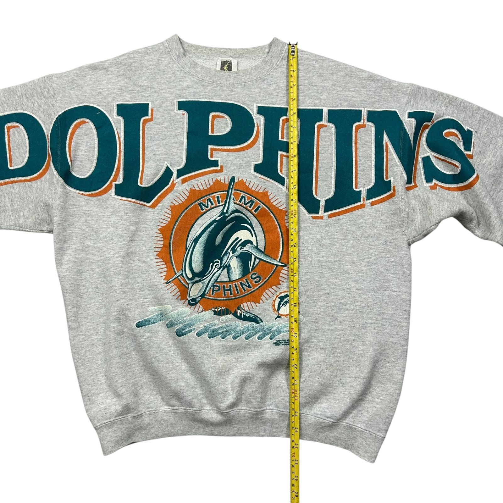 NFL VTG 90s MIAMI DOLPHINS CLIFF ENGLE SPELL OUT SWEATSHIRT Size US XL / EU 56 / 4 - 7 Thumbnail