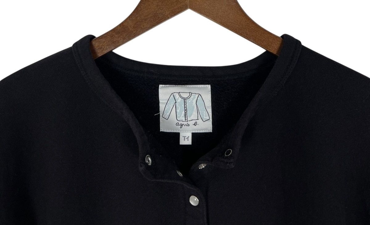agnes b. agnès b. Black Cropped Snap Button Cardigan Size S / US 4 / IT 40 - 7 Thumbnail
