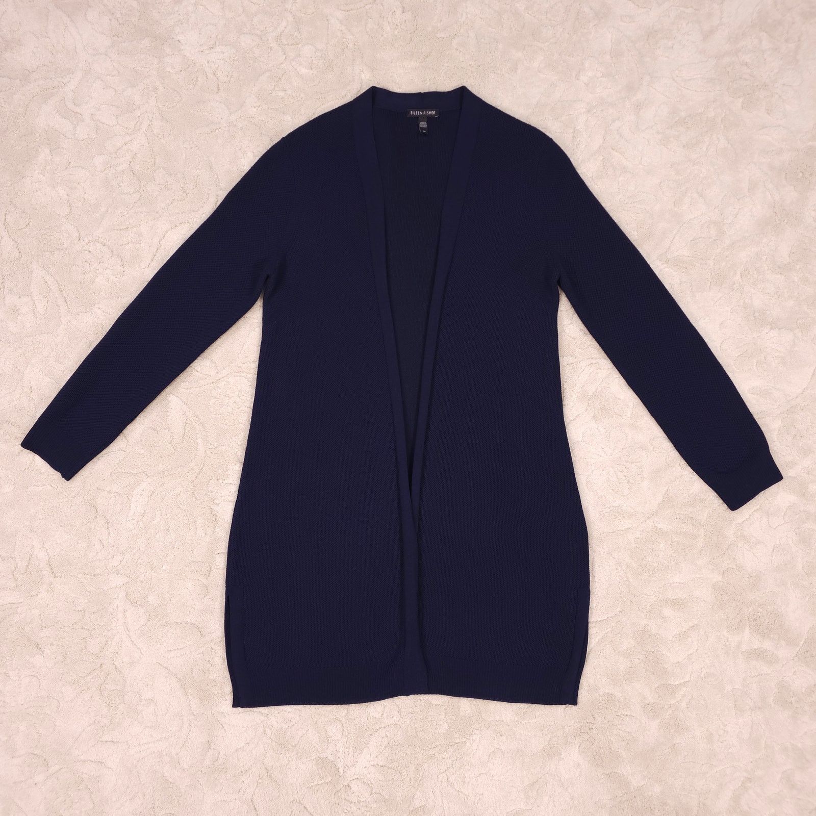 Eileen Fisher Eileen Fisher Open Front Long Cardigan Blue Sz Small Size S / US 4 / IT 40 - 5 Thumbnail