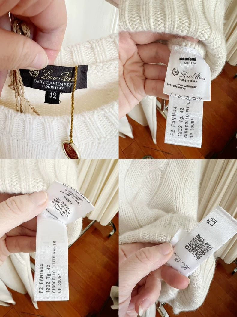 Loro Piana LORO PIANA White chrysanthemum cashmere sweater Size M / US 6-8 / IT 42-44 - 6 Thumbnail