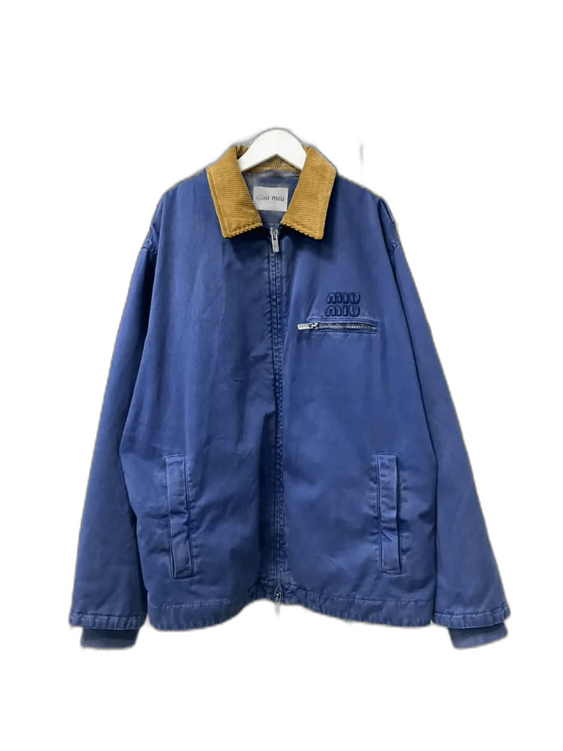 Miu Miu Miumiu French Zip Jacket in Blue Size US M / EU 48-50 / 2 - 1 Thumbnail