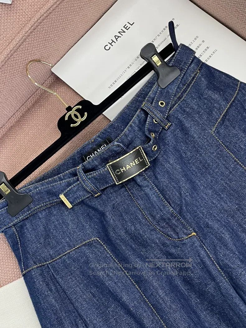 Chanel Chanel Blue wide-leg jeans Size 25" / US 0 / IT 36 - 2 Thumbnail