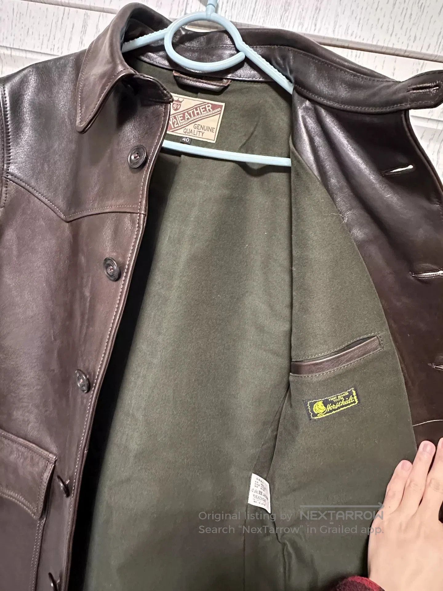 Y'2 Leather Y'2LEATHER Vintage Horsehide Trucker Jacket. Size US XXS / EU 40 - 6 Thumbnail