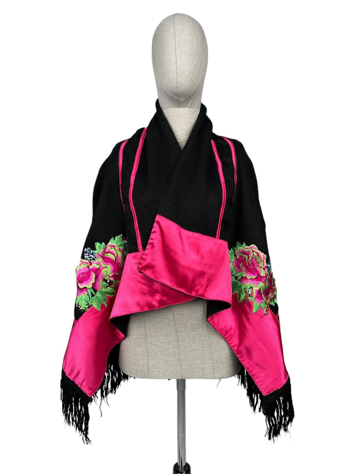 Max Mara MAX MARA Flower Open Cardigan Sweater Cape Wool Cashmere Size M / US 6-8 / IT 42-44 - 1 Thumbnail