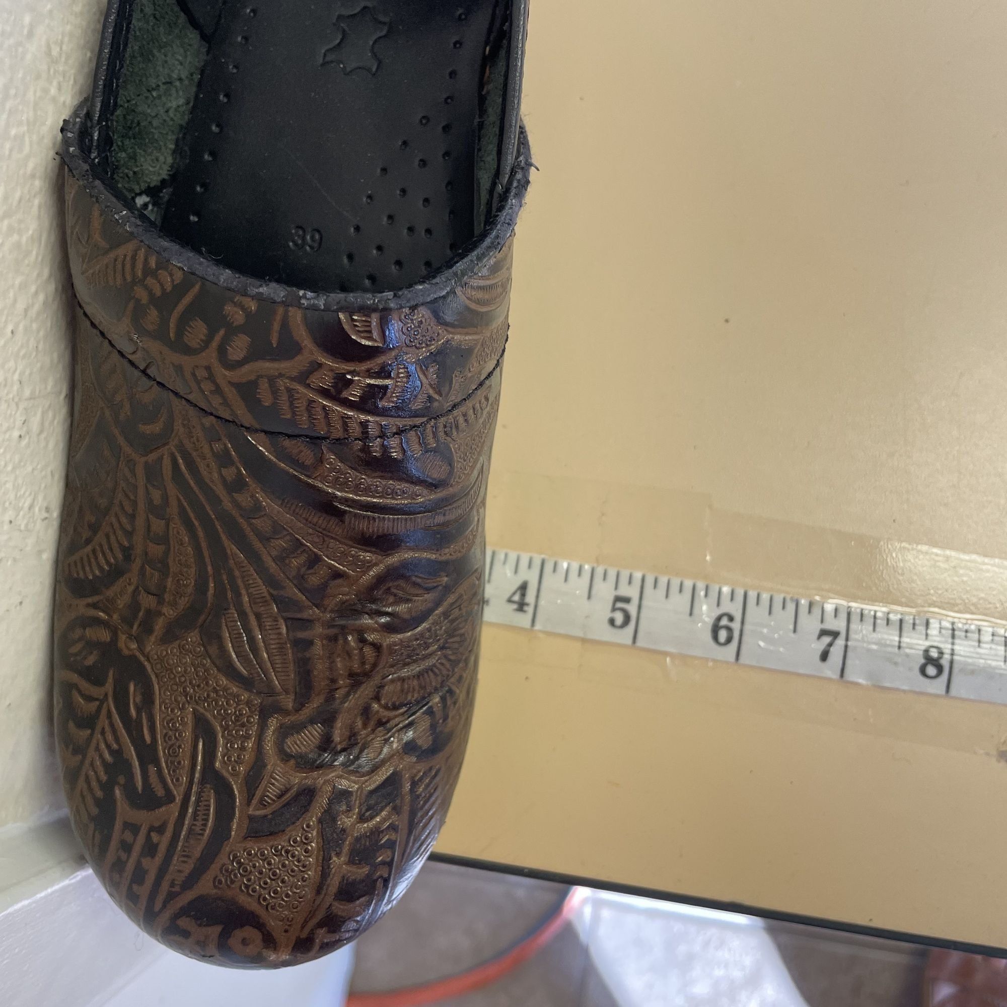 Dansko Dansko ANTIQUE TOOLED Leather Clogs Professional Shoes Size US 9 / IT 39 - 11 Thumbnail