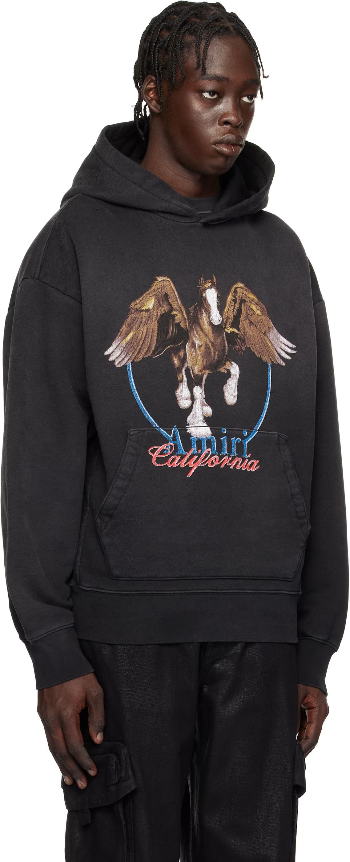 Amiri o1h1sh10525 Pegasus Hoodie in Black Size US L / EU 52-54 / 3 - 4 Thumbnail