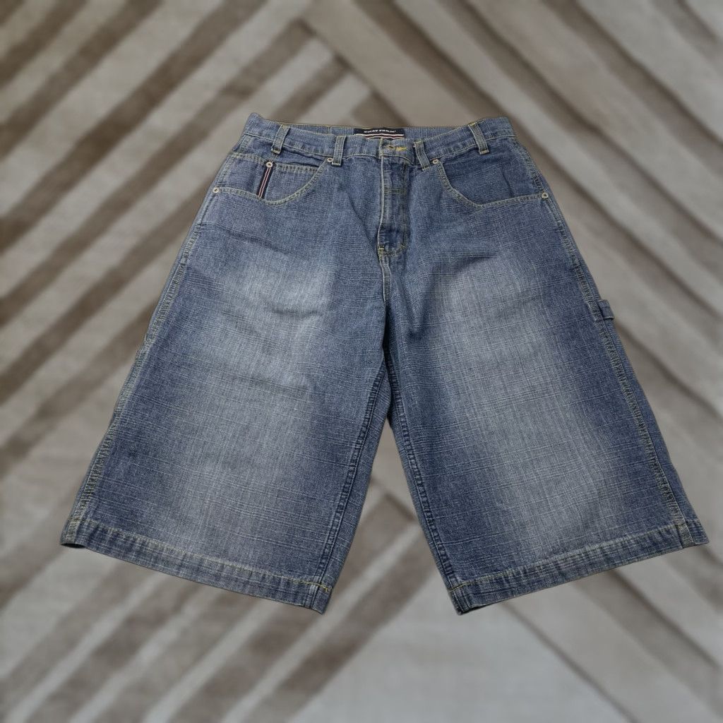 Phat Farm VINTAGE Phat Farm Jorts Cargo Jeans Shorts Men's 34 Denim Blue 90s Pockets Size US 34 / EU 50 - 1 Thumbnail