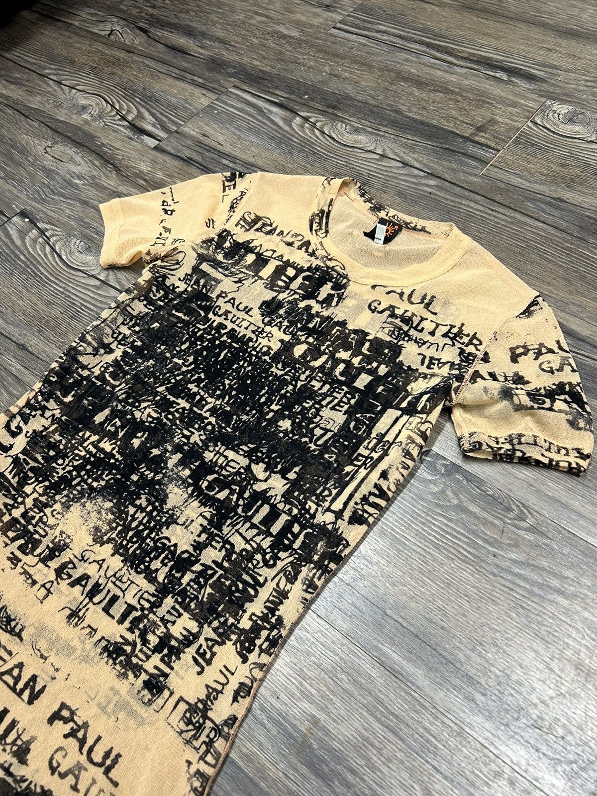 Jean Paul Gaultier John Paul Gaultier Text Mesh Top Size US M / EU 48-50 / 2 - 2 Thumbnail