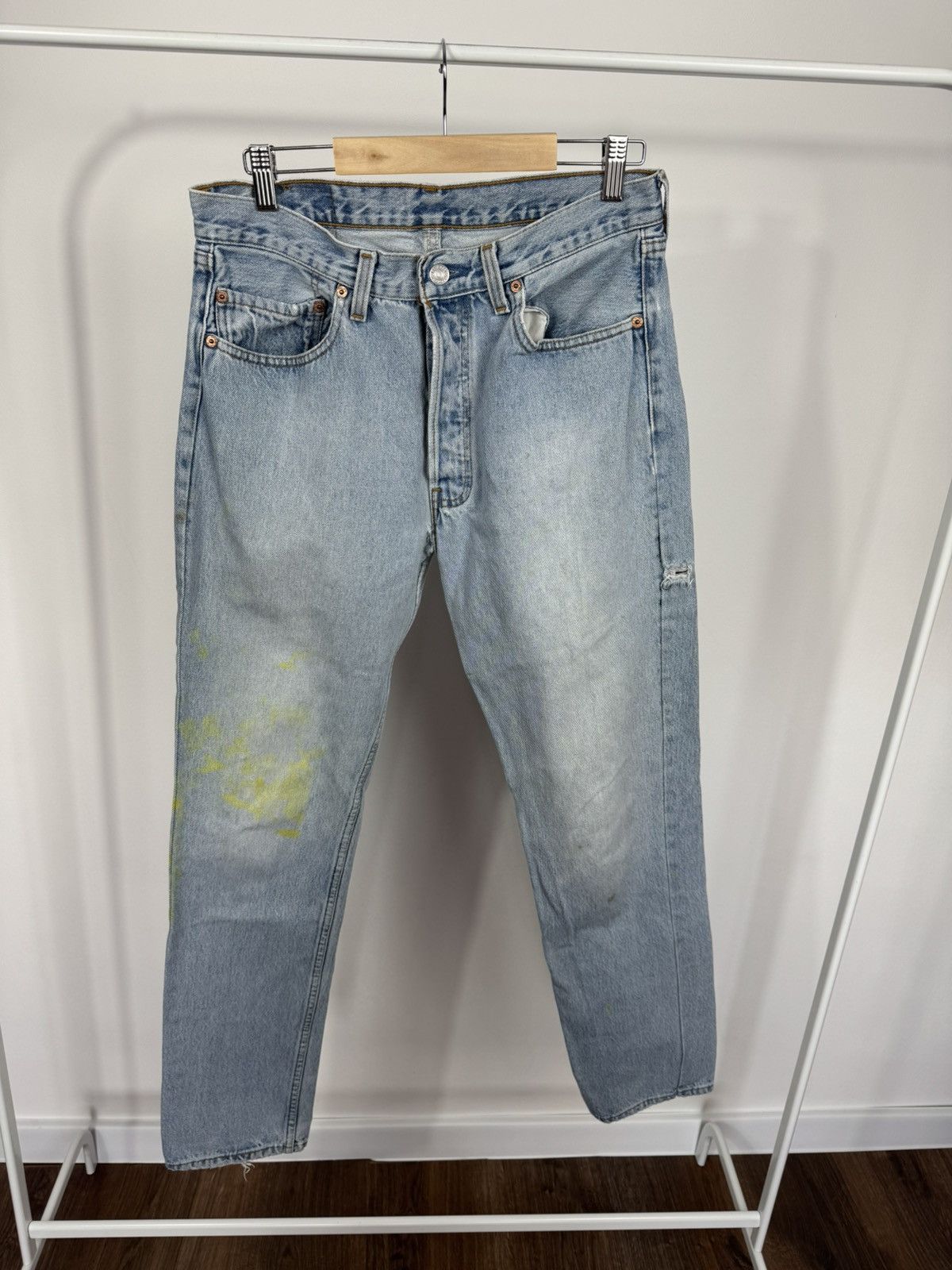 Levi's Levi’s Made in USA Distressed Light Blue Jeans Vintage W31 Size US 31 - 10 Thumbnail