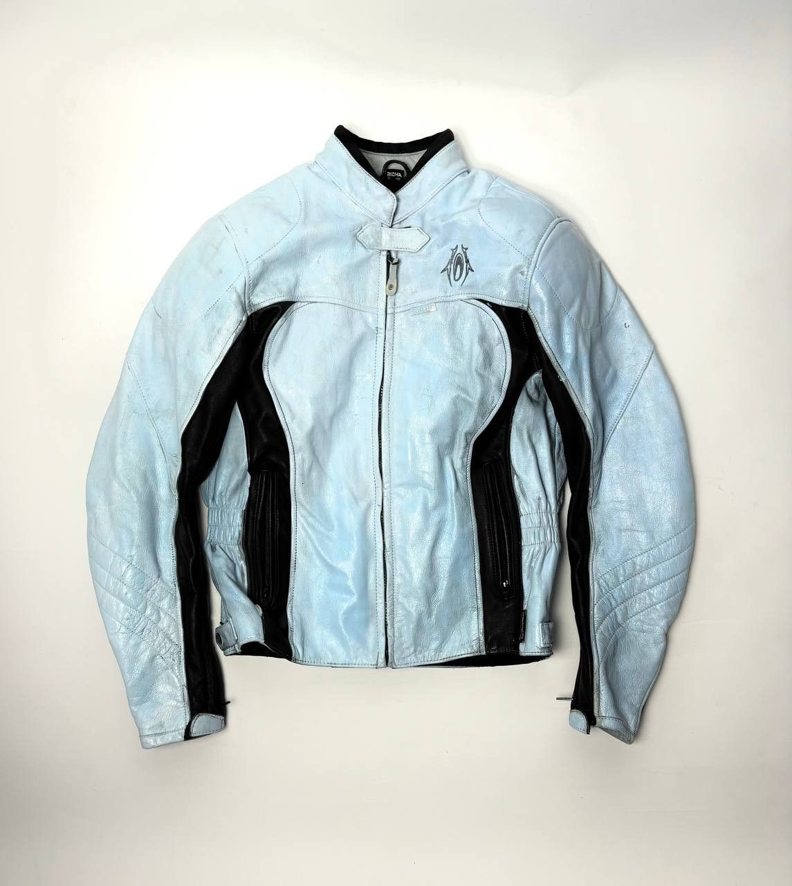 image of Racing Leather Jacket in Blue, Men's (Size XS)