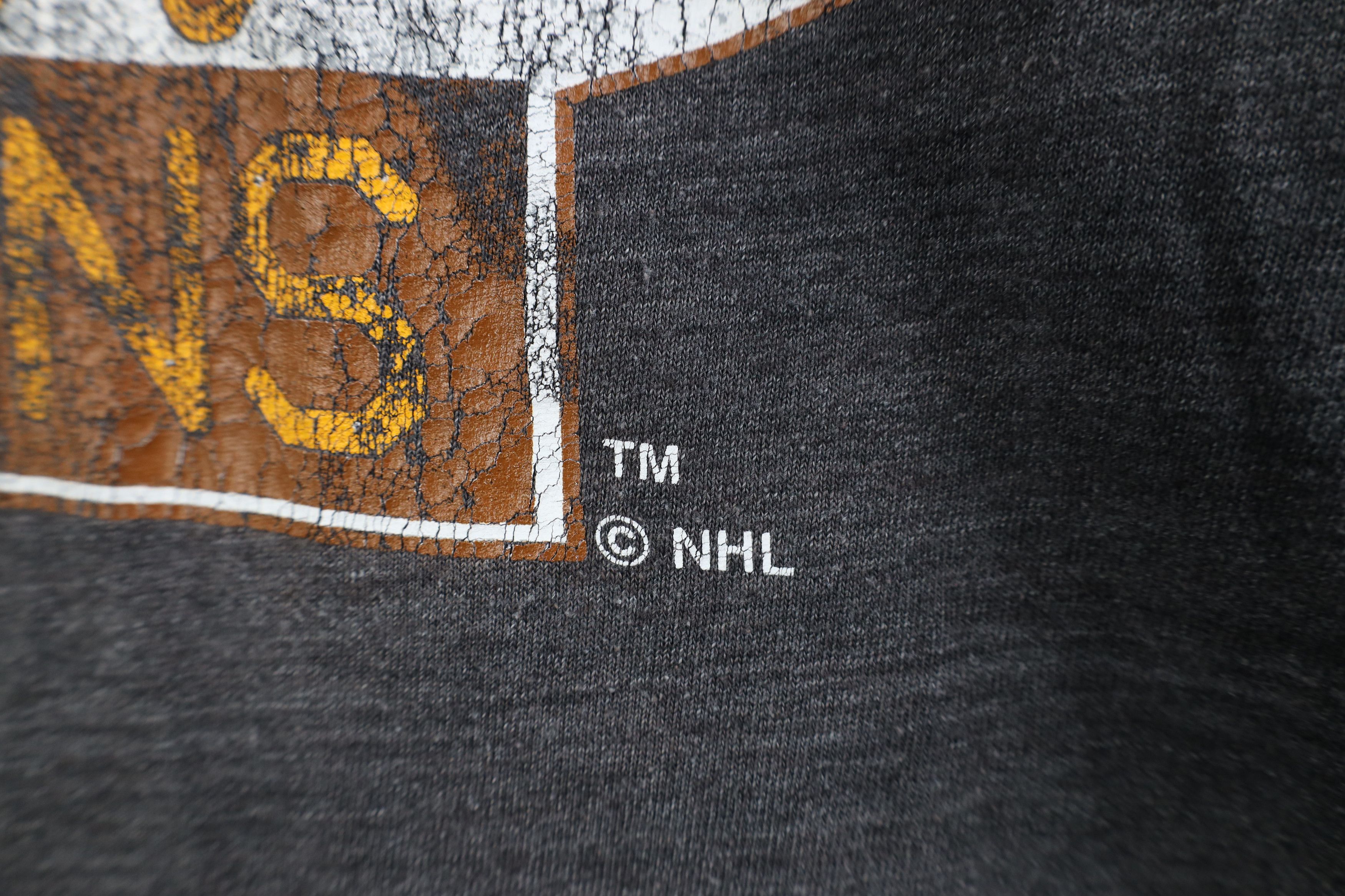Vintage Retro CCM Spell Out Boston Bruins Hockey Jersey Knit T-Shirt Size US M / EU 48-50 / 2 - 5 Thumbnail
