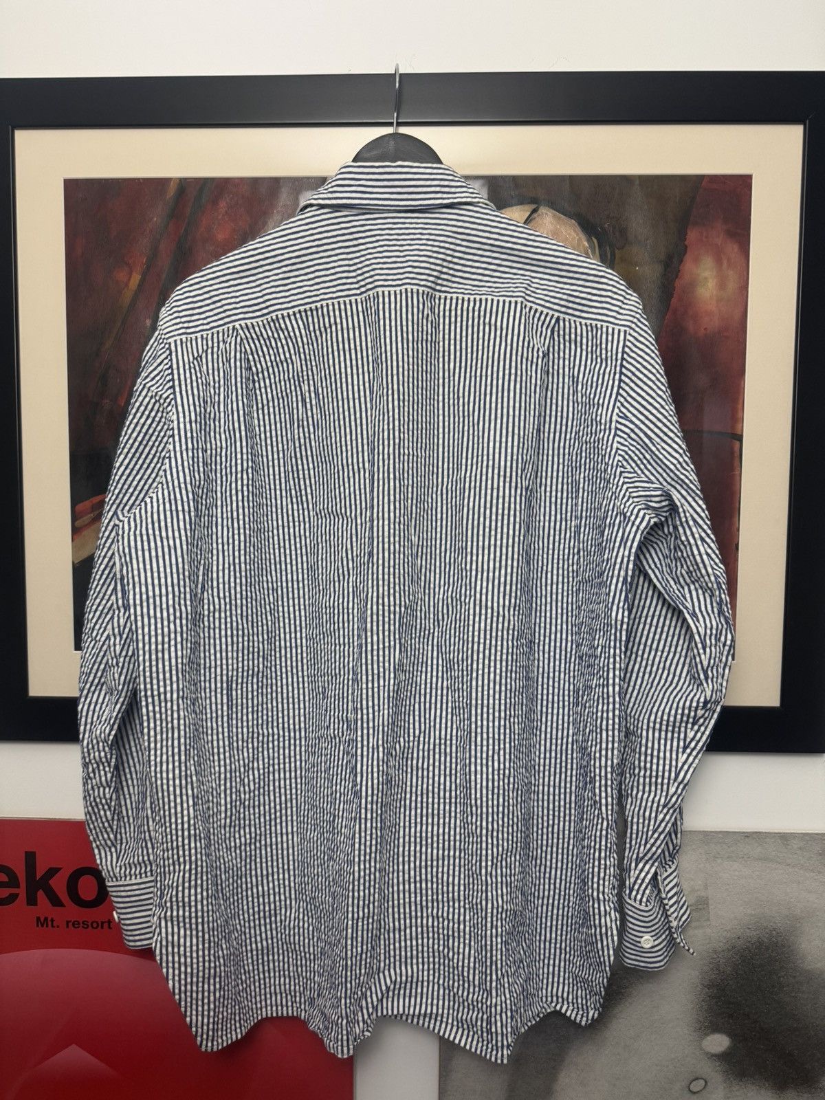 Acne Studios Acne Studios Fairview Face Mini Logo Stripes Shirt Button Up Size US M / EU 48-50 / 2 - 3 Thumbnail