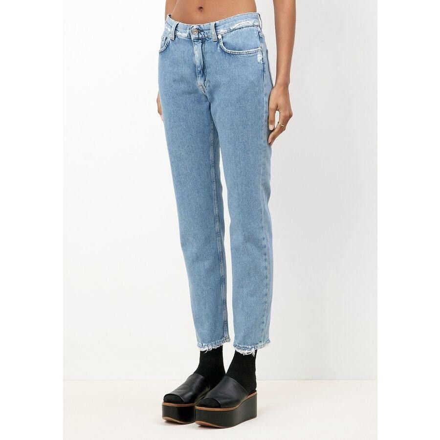 Acne Studios Acne Studios Boy Indigo Fray Light Wash Distressed Jeans Size 32" / US 10 / IT 46 - 1 Thumbnail