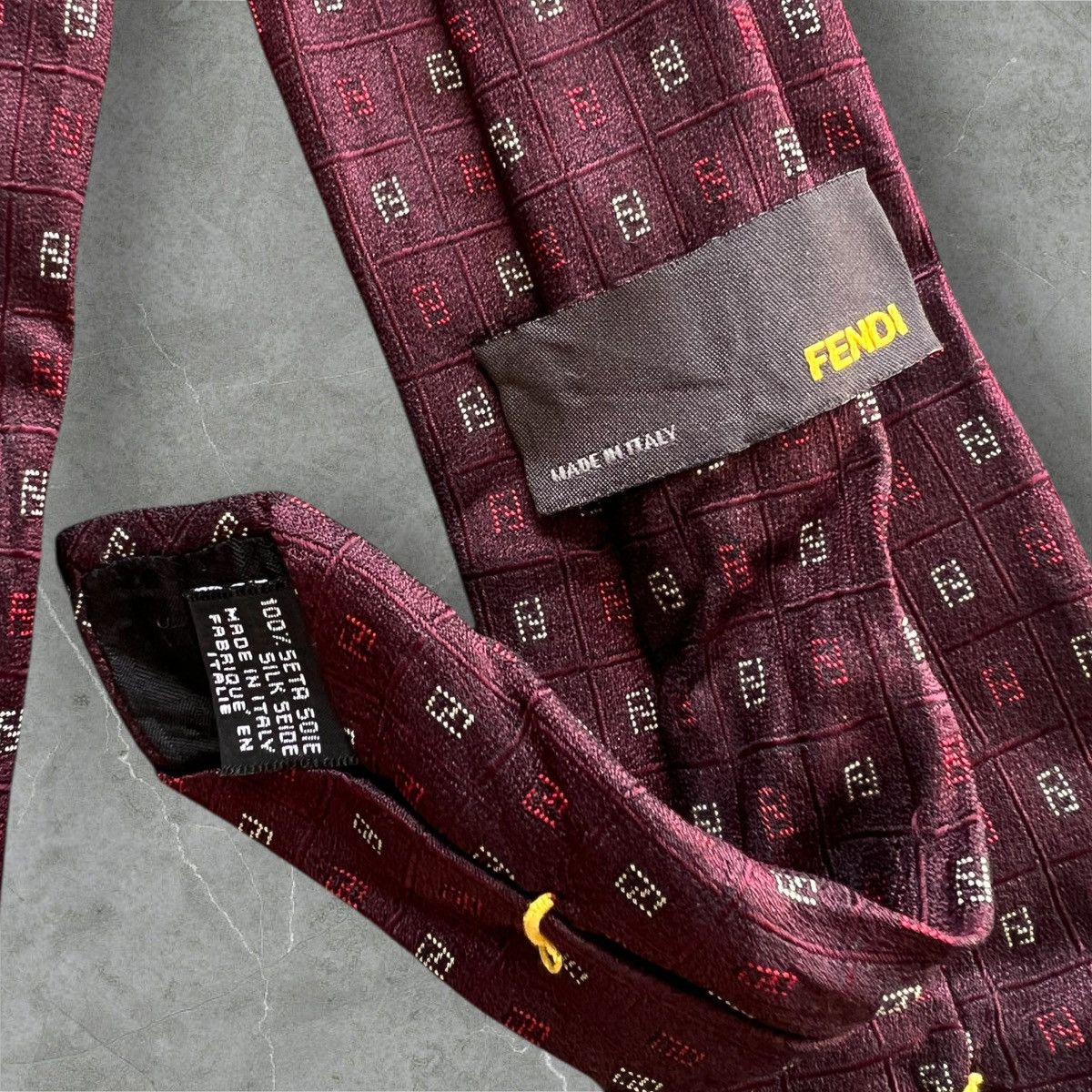 Fendi Lot of 3 LUXURY DESIGNERS Silk Neckties III Size ONE SIZE - 5 Thumbnail