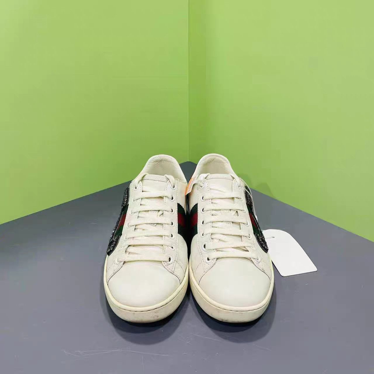 Gucci Gucci Ace Crystal Pin Sneakers K15 Size US 6 / IT 36 - 2 Thumbnail