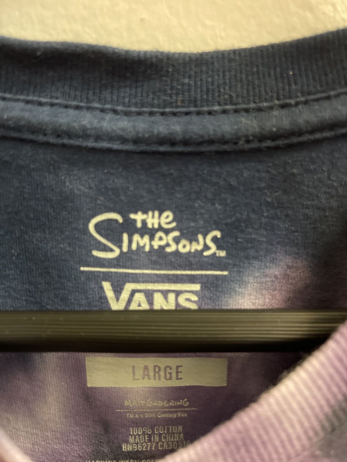 Vans Vans x Simpsons Tie Dye Tshirt Size US L / EU 52-54 / 3 - 4 Thumbnail