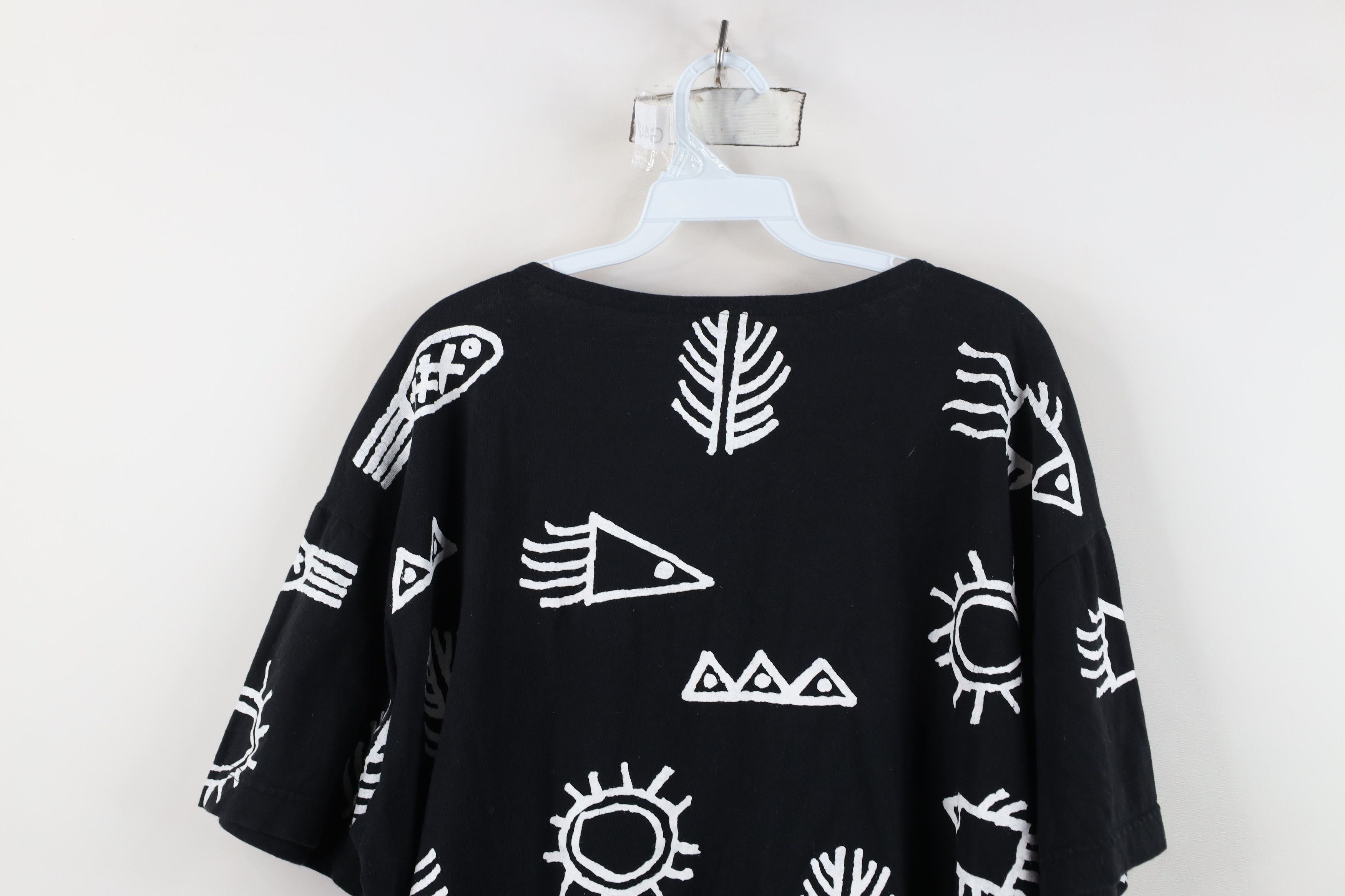 Vintage Vintage 90s Lagenlook Abstract Art Baggy Fit T-Shirt USA Size L / US 10 / IT 46 - 12 Thumbnail