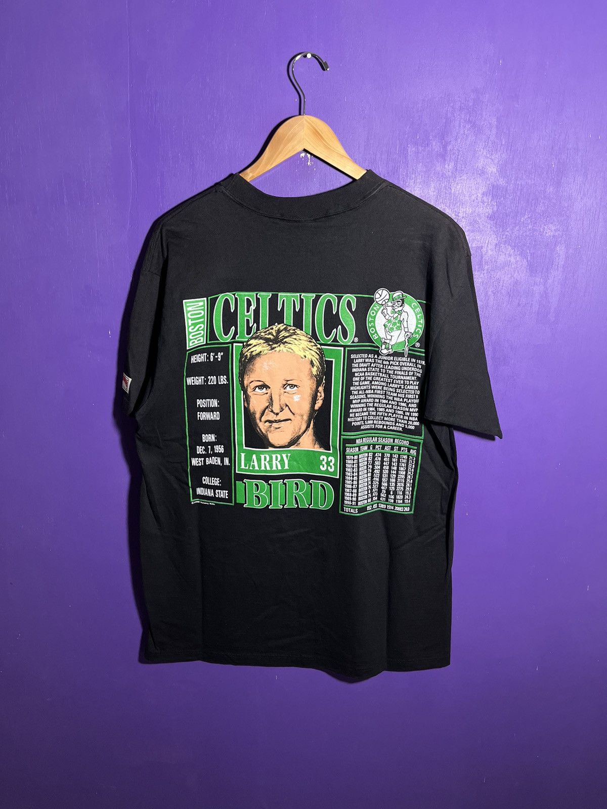 NBA × Nutmeg × Vintage Vintage 90s Nutmeg Celtics Larry bird player t-shirt Size US XL / EU 56 / 4 - 2 Thumbnail