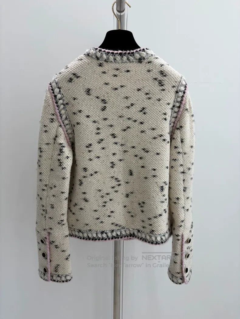Chanel Chanel Castle series polka dot cashmere four-pocket knitte Size XS / US 0-2 / IT 36-38 - 2 Thumbnail