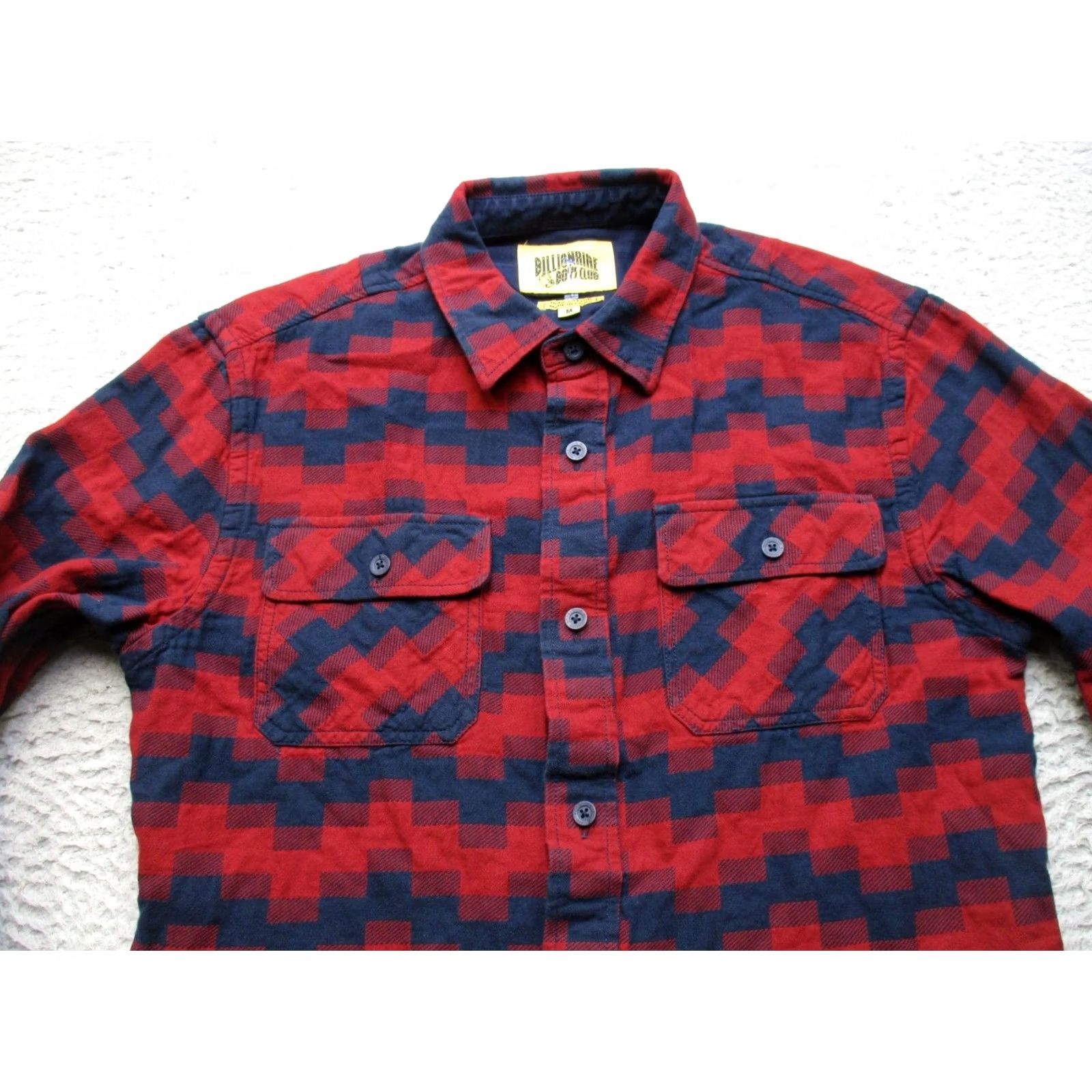 Billionaire Boys Club Billionaire Boys Club Shirt Mens Medium Red Plaid Flannel Long Sleeve Button Up Size US M / EU 48-50 / 2 - 2 Thumbnail