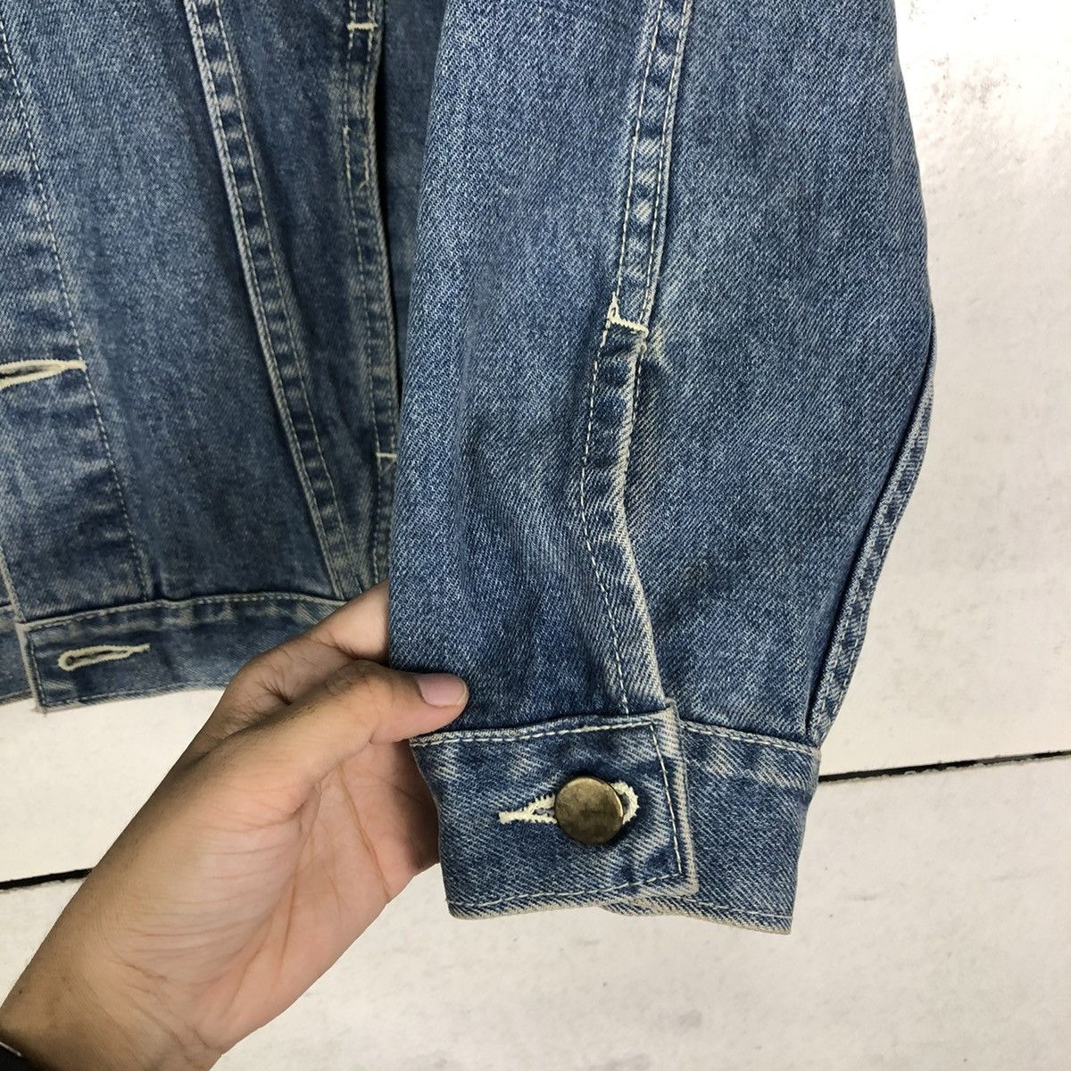 Japanese Brand 🔥VINTAGE BIKER TRUCKER DENIM JACKET M CLUB JAPAN MADE Size US S / EU 44-46 / 1 - 15 Thumbnail